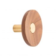 Hook Zoot - 90mm - Walnut/Brass