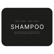 Adhesive Label - Shampoo - Matte Black