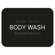 Klisteretikett - Body Wash - Mattsvart