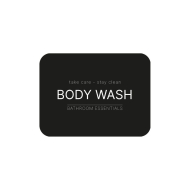 Adhesive Label - Body Wash - Matte Black