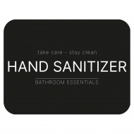 Adhesive Label - Hand Sanitizer - Matte Black