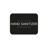 Adhesive Label - Hand Sanitizer - Matte Black