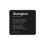 Adhesive Label Premium - Shampoo - Matte Black