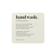 Adhesive Label Premium - Hand Wash - Beige