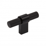 Cabinet Knob T Helix Stripe - Matte Black