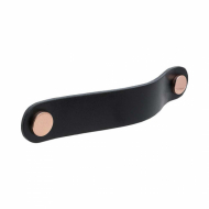 Handle Loop Round - 128mm - Black Leather/Copper