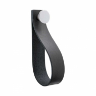 Loop Strap - Black Leather/Chrome