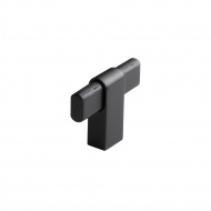 Cabinet Knob T Crossing - Black/Black