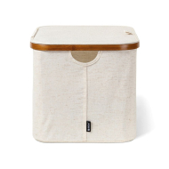 Storage Basket With Lid - Sand