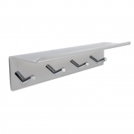 Base Bathroom hook rack with shelf - Chrome