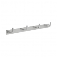 Strand 4-Hook - Brushed Stainless Steel Finish
