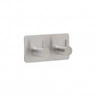 Towel Hook Base 220 2-Hook - Brushed Stainless Steel Finish