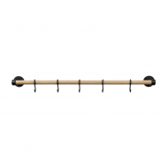 Kitchen Rail Aveny - 600mm - Complete - Oak/Matte Black