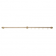 Extension Rod Aveny - 600mm - Oak/Polished Untreated Brass