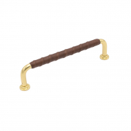 Handle 1353 - Polished Brass/Brown Leather