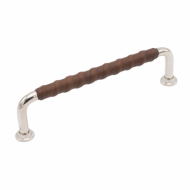 Handle 1353 - Nickel Plated/Brown Leather