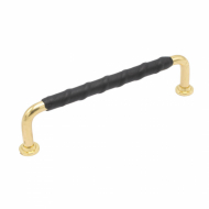 Handle 1353 - Polished Brass/Black Leather