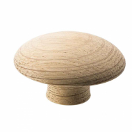 Cabinet Knob Mushroom - Untreated Oak