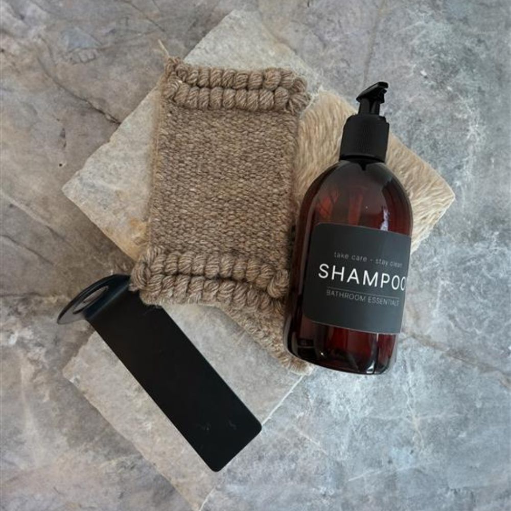 Adhesive Label - Shampoo - Matte Black