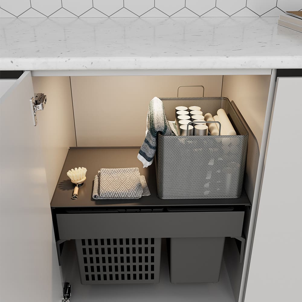 Cabinet Shelf Tidy - Dark Gray