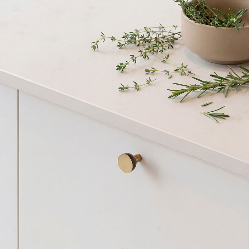 Cabinet Knob Copenhagen - 25mm - Raw/Polished Brass