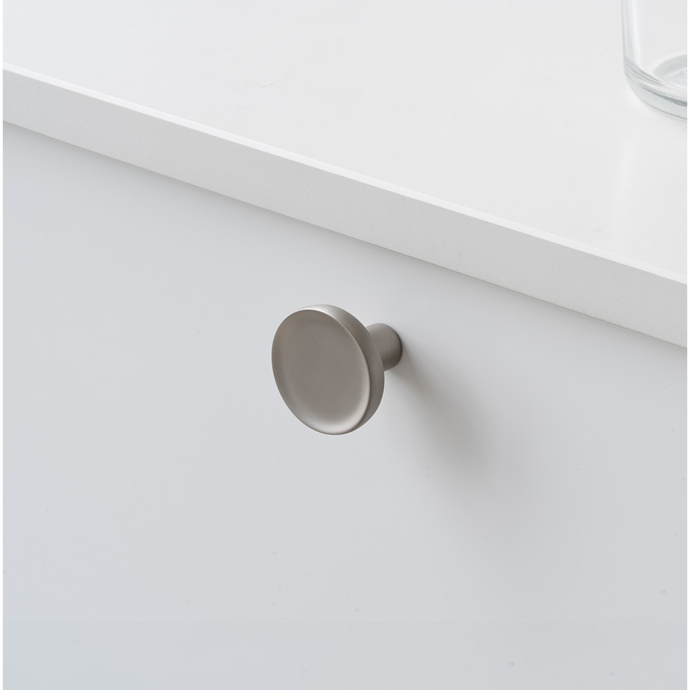 Cabinet Knob Vibe Soft - 38mm - Stainless Steel Look