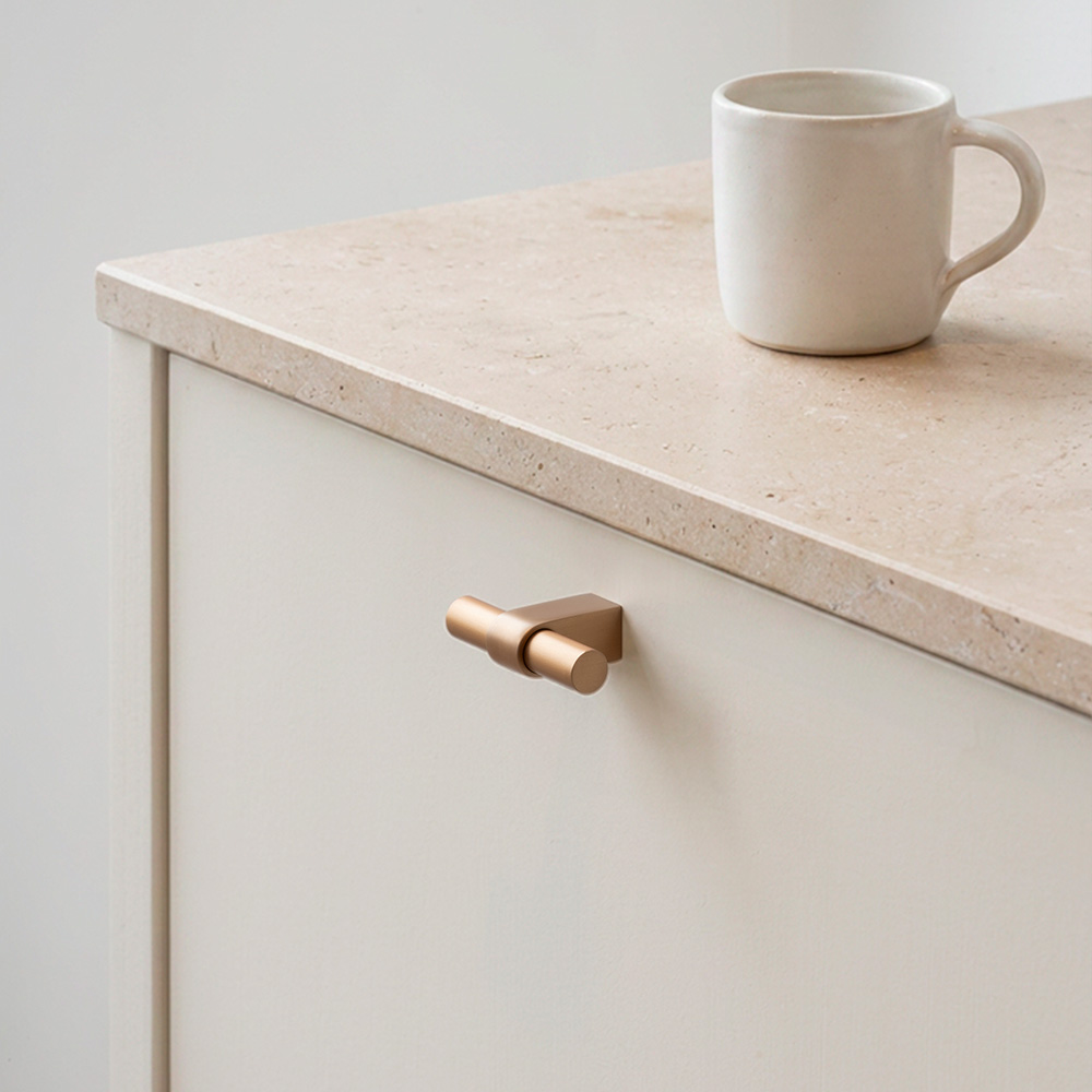 Cabinet Knob T Trace - Matte Champagne