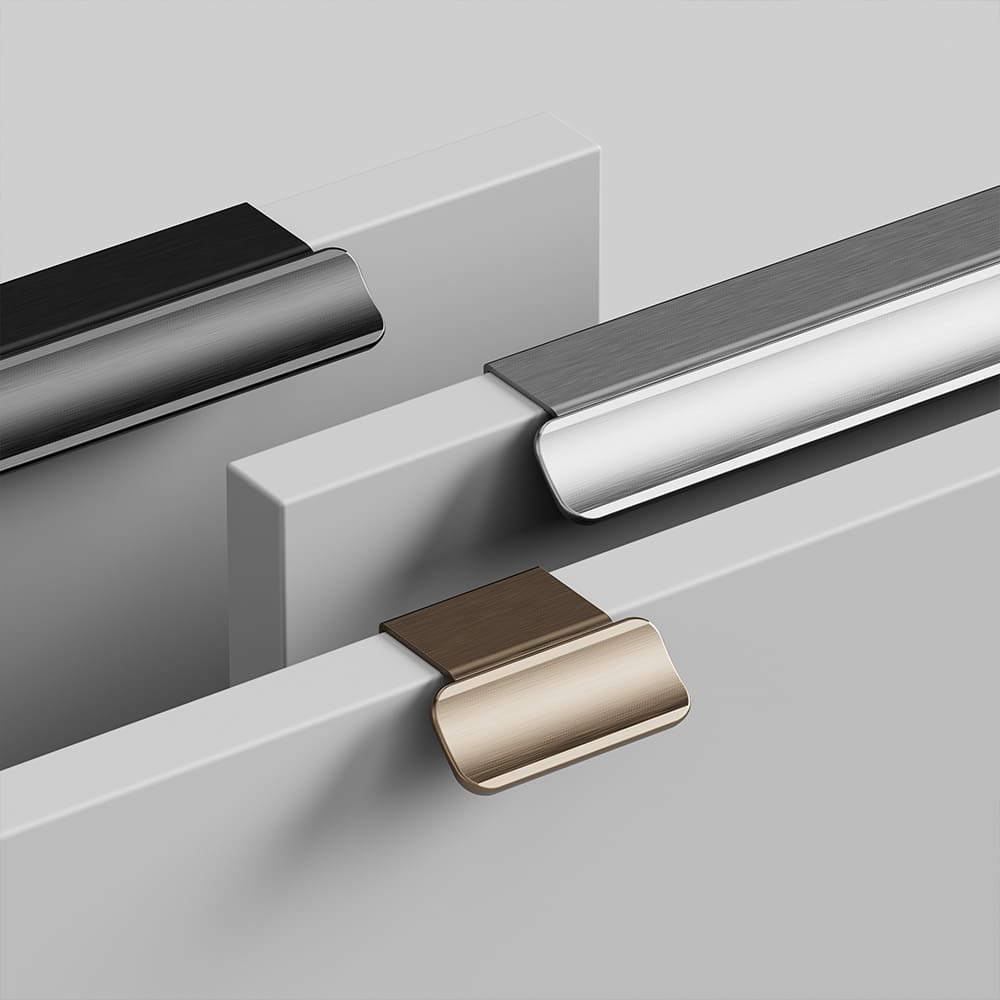 Edge Pull Handle Volet - Brushed Black