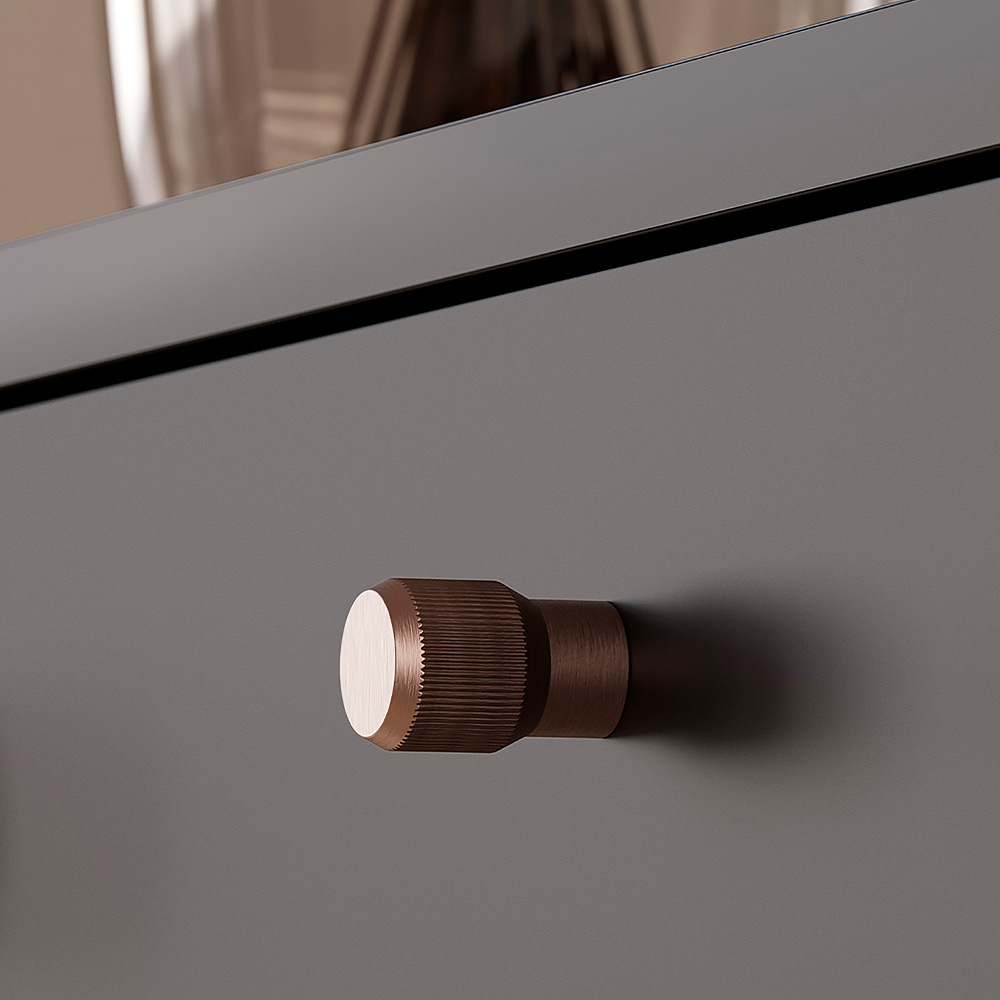 Knob Brooklyn Ø20mm - Brushed Bronze