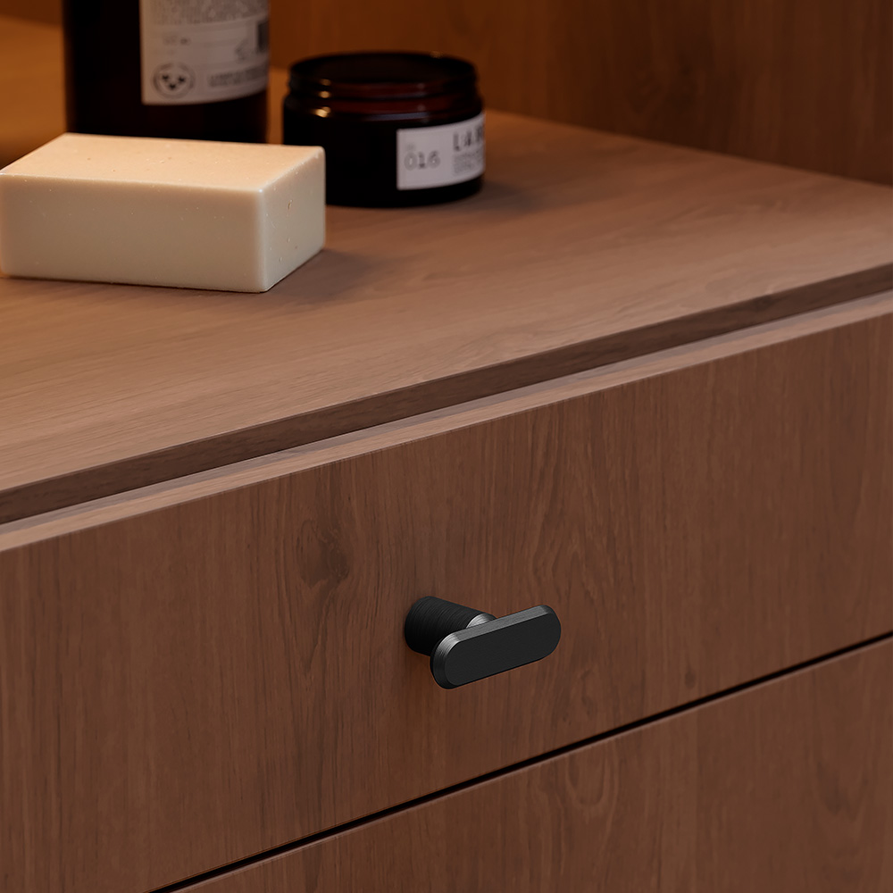 Knob T Fase - Brushed Black