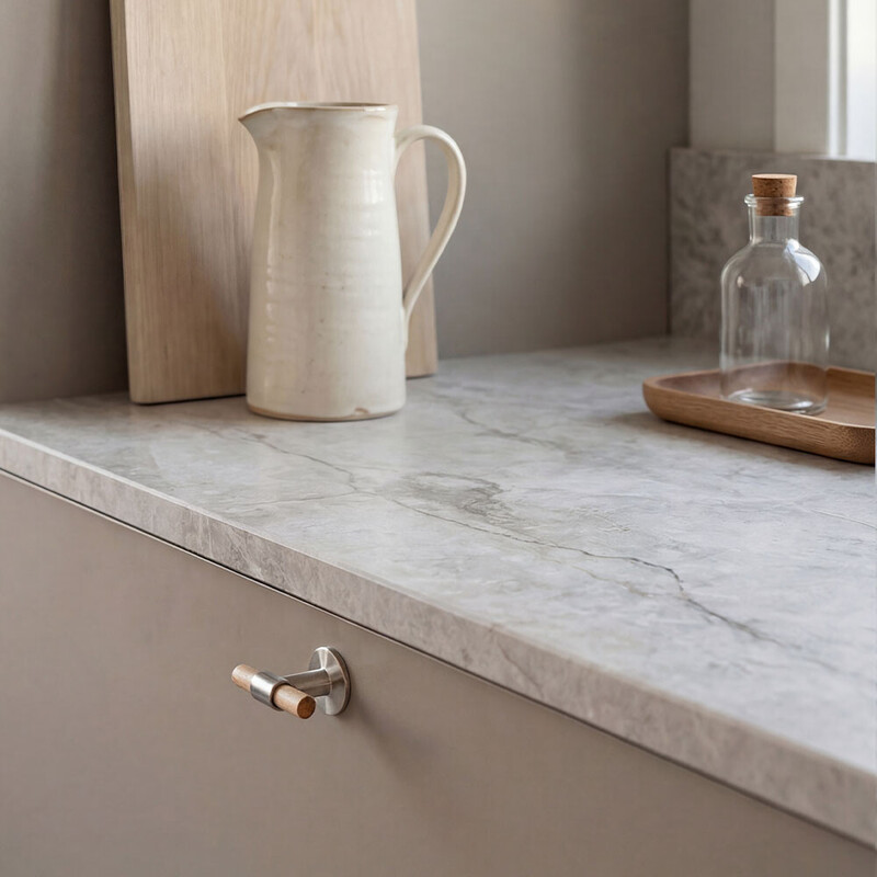 Cabinet Knob T Uniform - Oak/Brushed Stainless