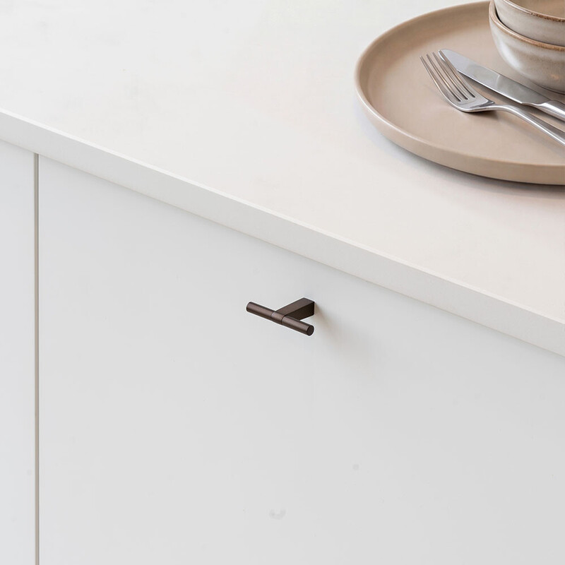 Cabinet Knob T Petit - Burnished Brass