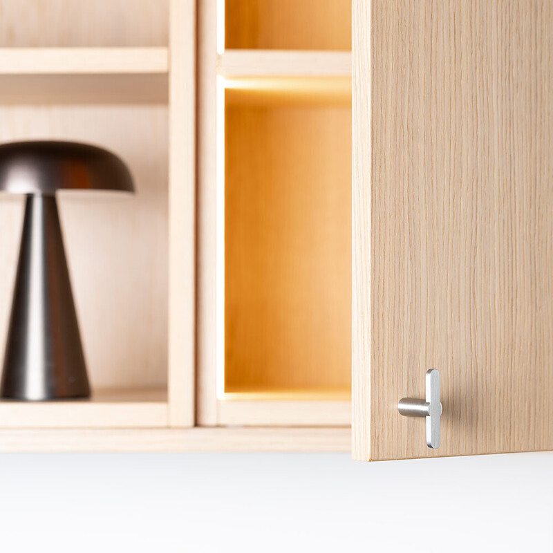 Cabinet Knob T Flow - Brushed Nickel