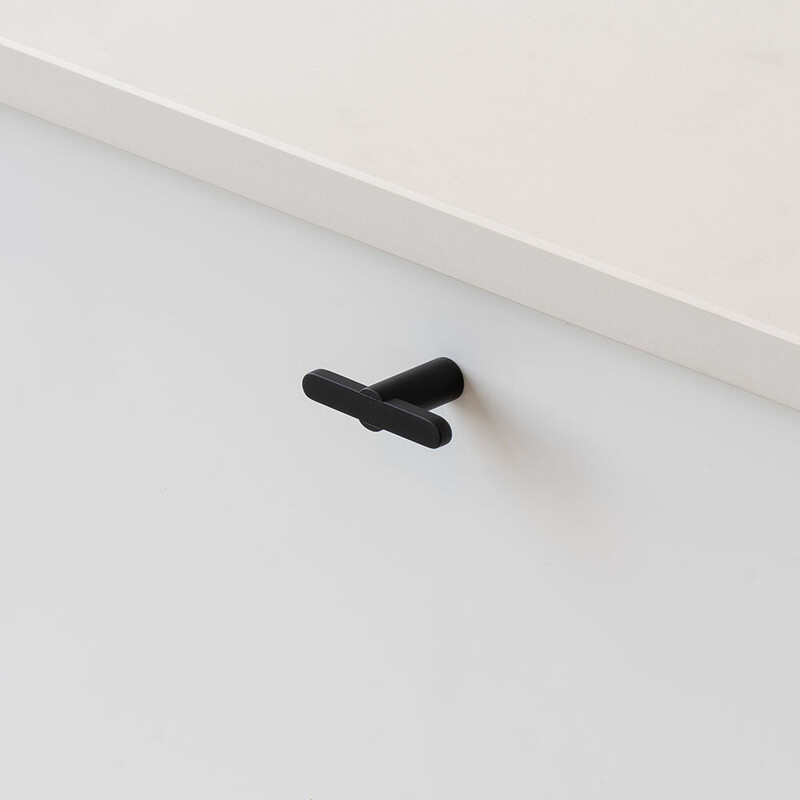 Cabinet Knob T Flow - Matte Black