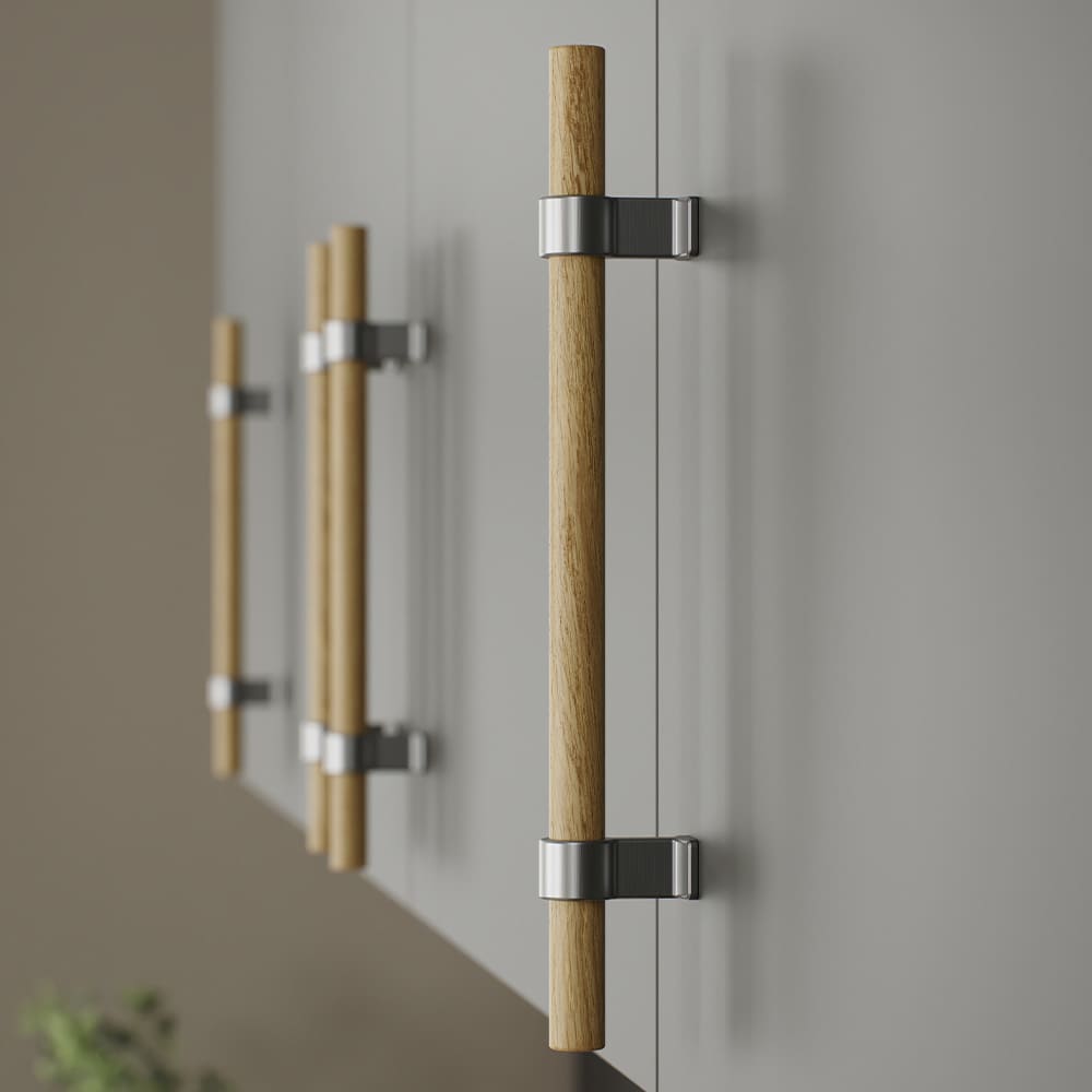 Handle Bond - Oak/Stainless Steel Look