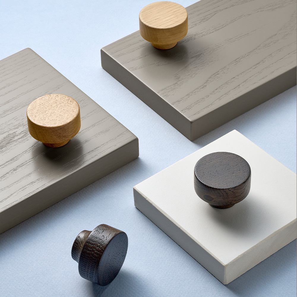 Cabinet Knob Row - 40mm - Nordic Oak