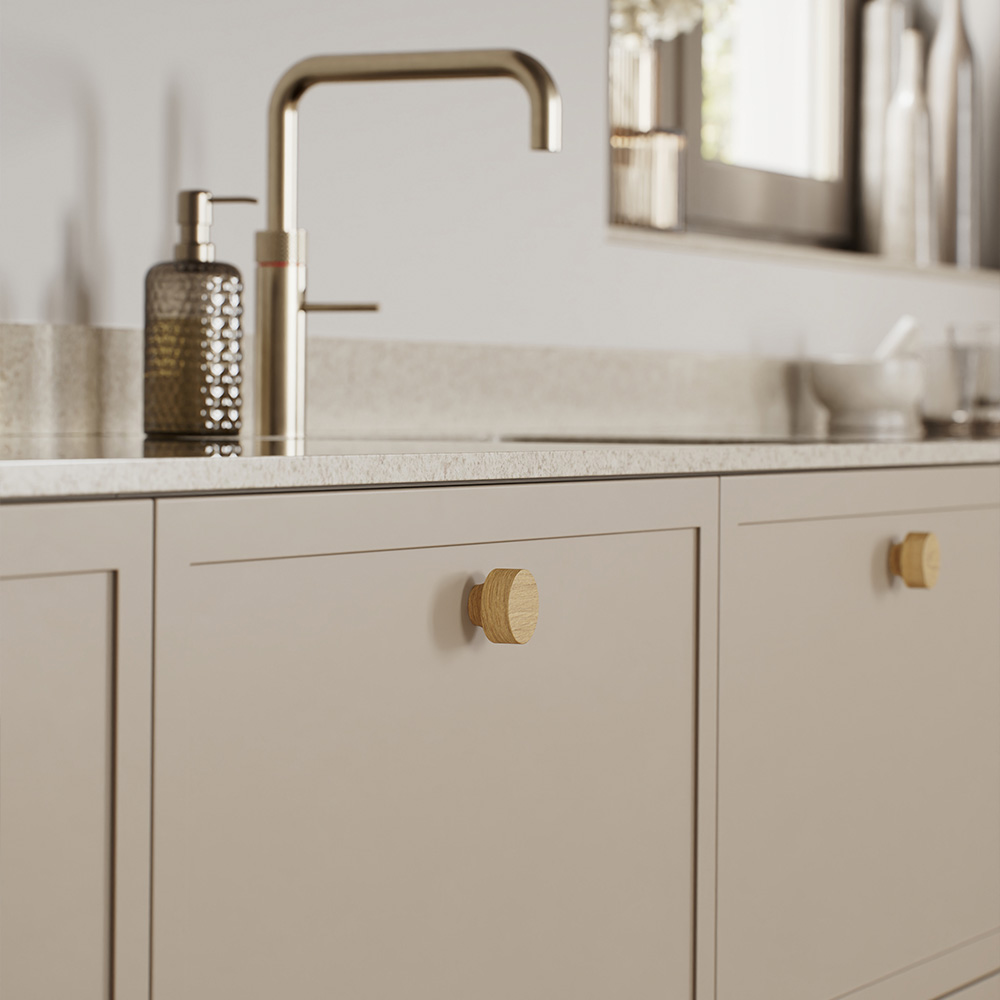 Cabinet Knob Row - 40mm - Nordic Oak