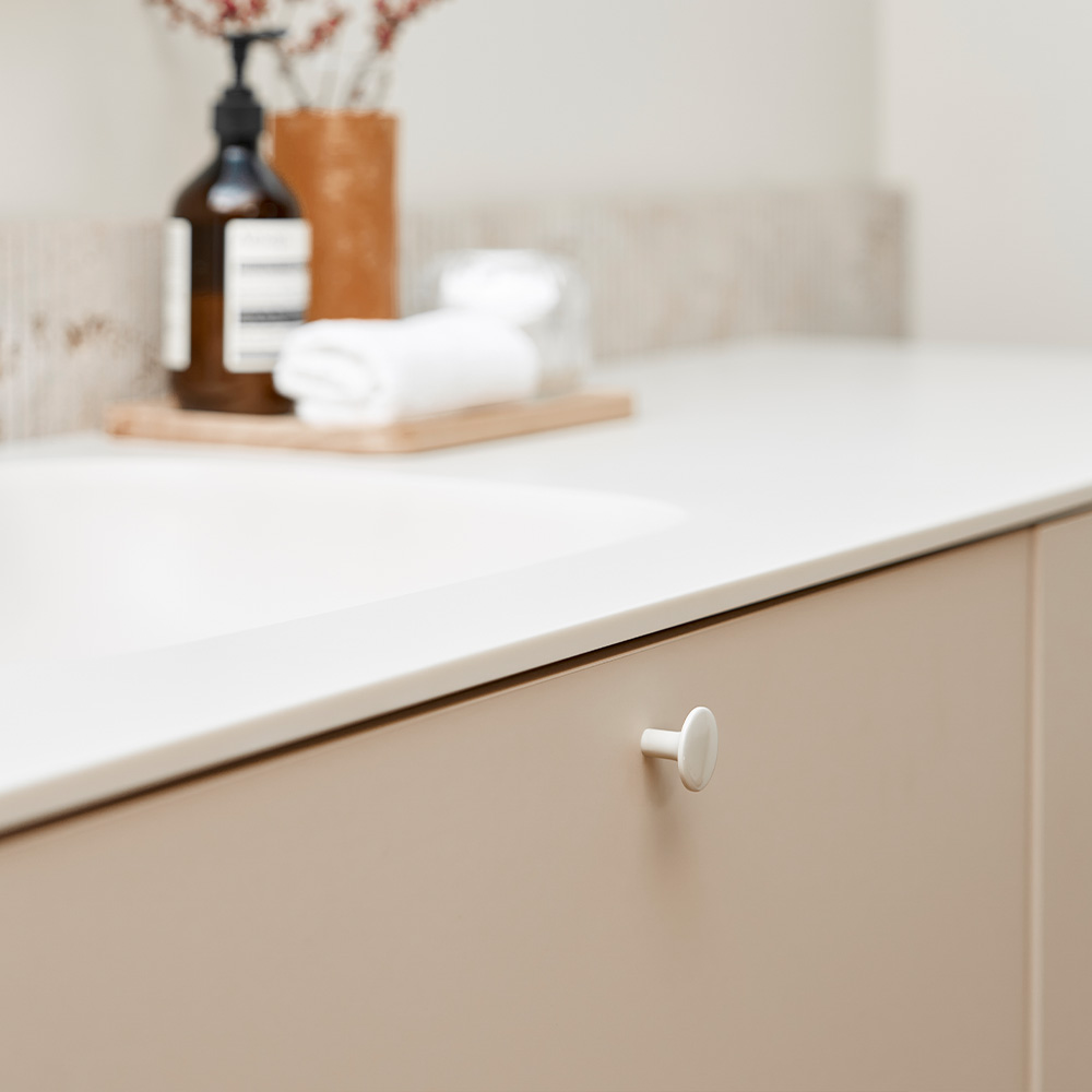 Cabinet Knob Tango - 30mm - Glossy Dusty Creme