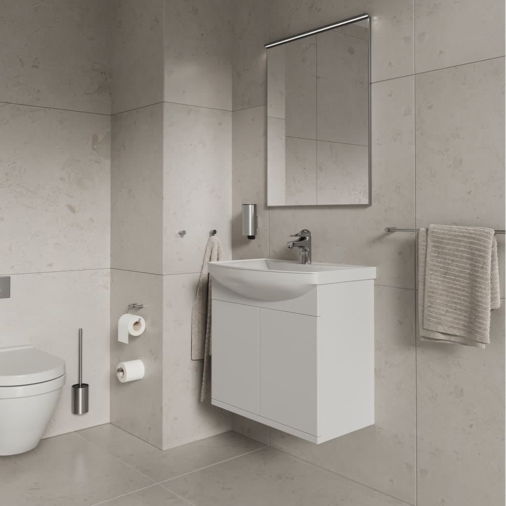 Toilet Roll Holder Stay - Brushed Stainless Steel