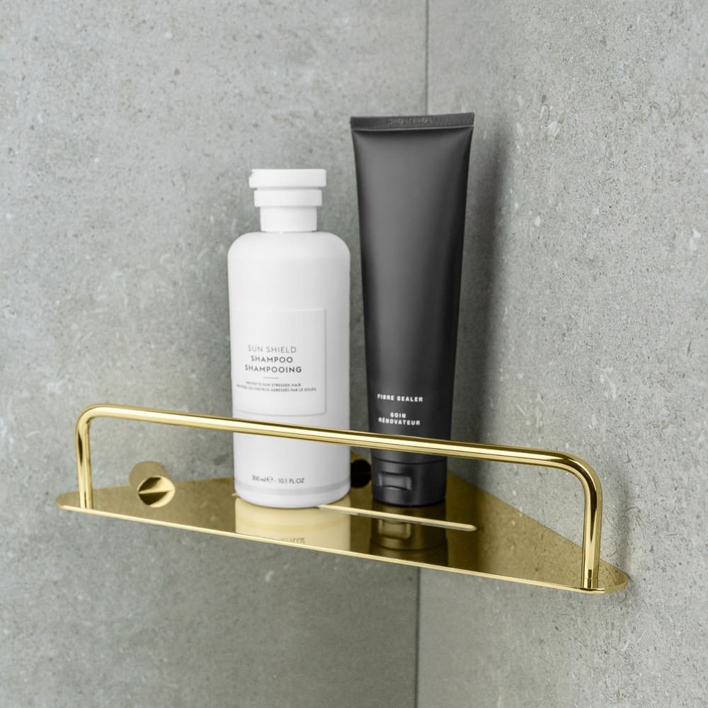 Corner Shelf Match - Polished Brass