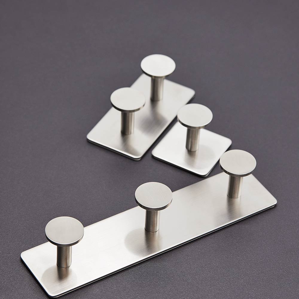 Towel Hook Base 210 3-Hook - Brushed Stainless Steel Finish
