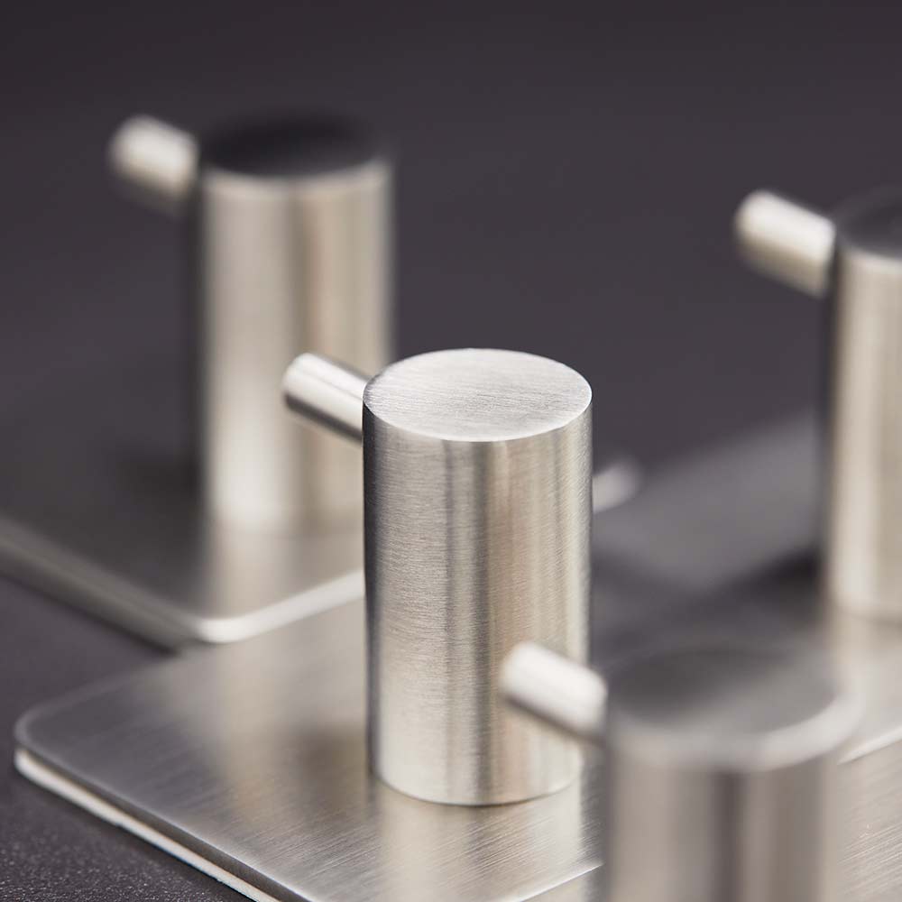 Towel Hook Base 220 1-Hook - Brushed Stainless Steel Finish