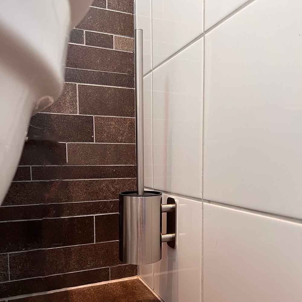 Solid Toilet Brush - Brushed Stainless Steel