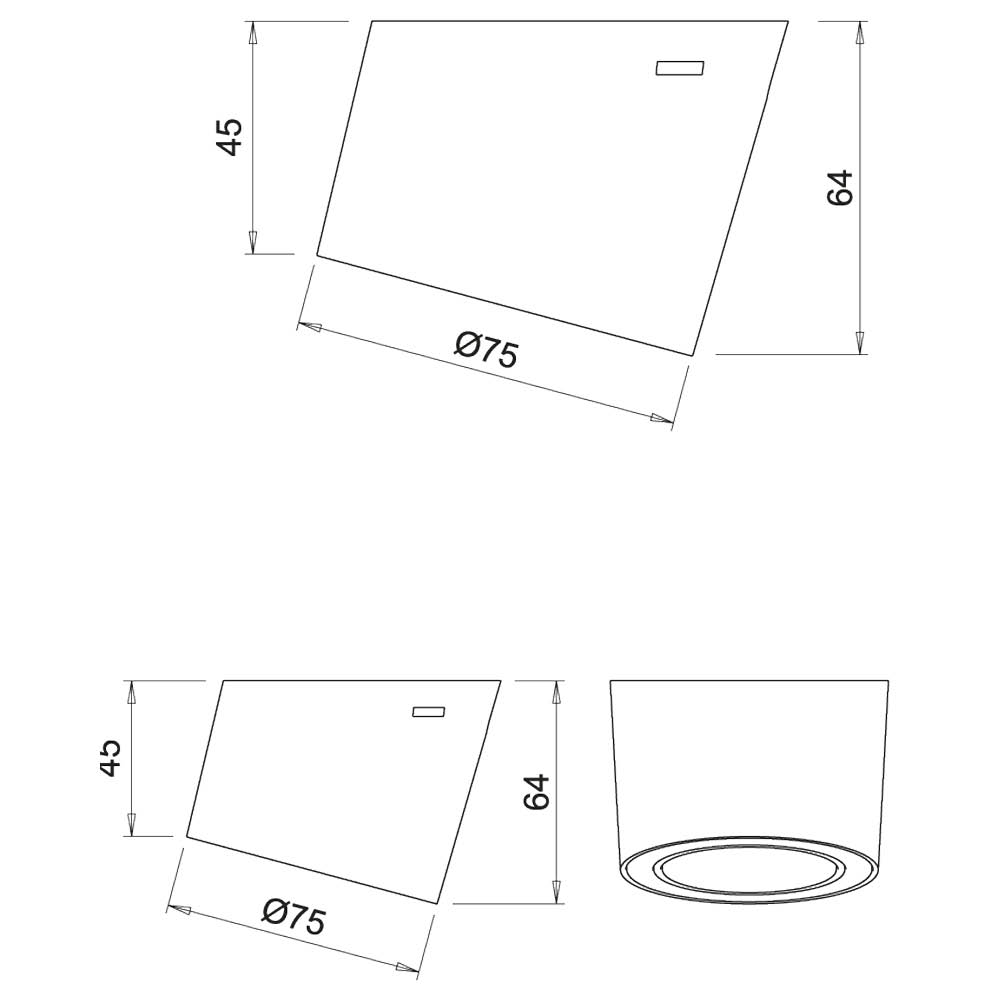 LED-spot Holl D-M surface mounted - Stainless steel, Lighting