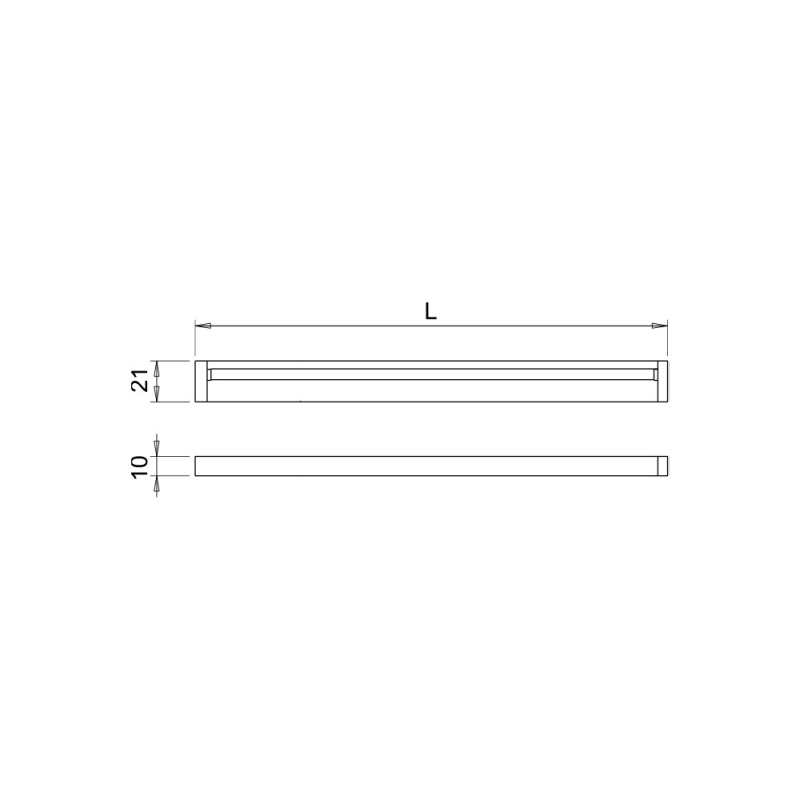 LED-Profile Blade - 2000mm - Aluminum