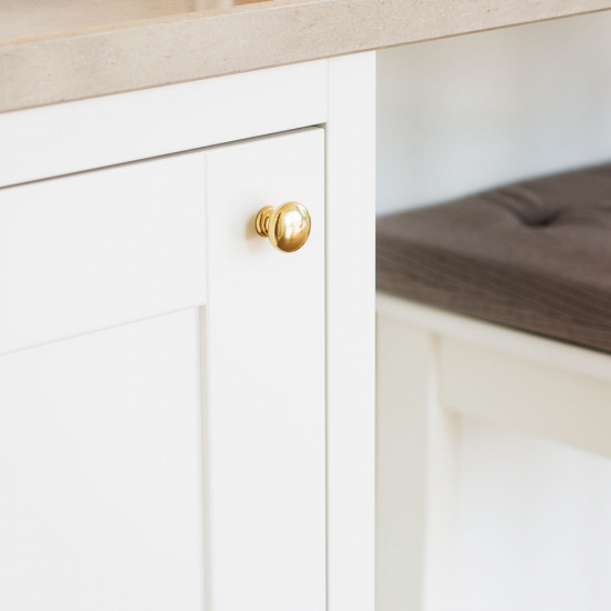 Cabinet Knob 411 - Untreated Brass