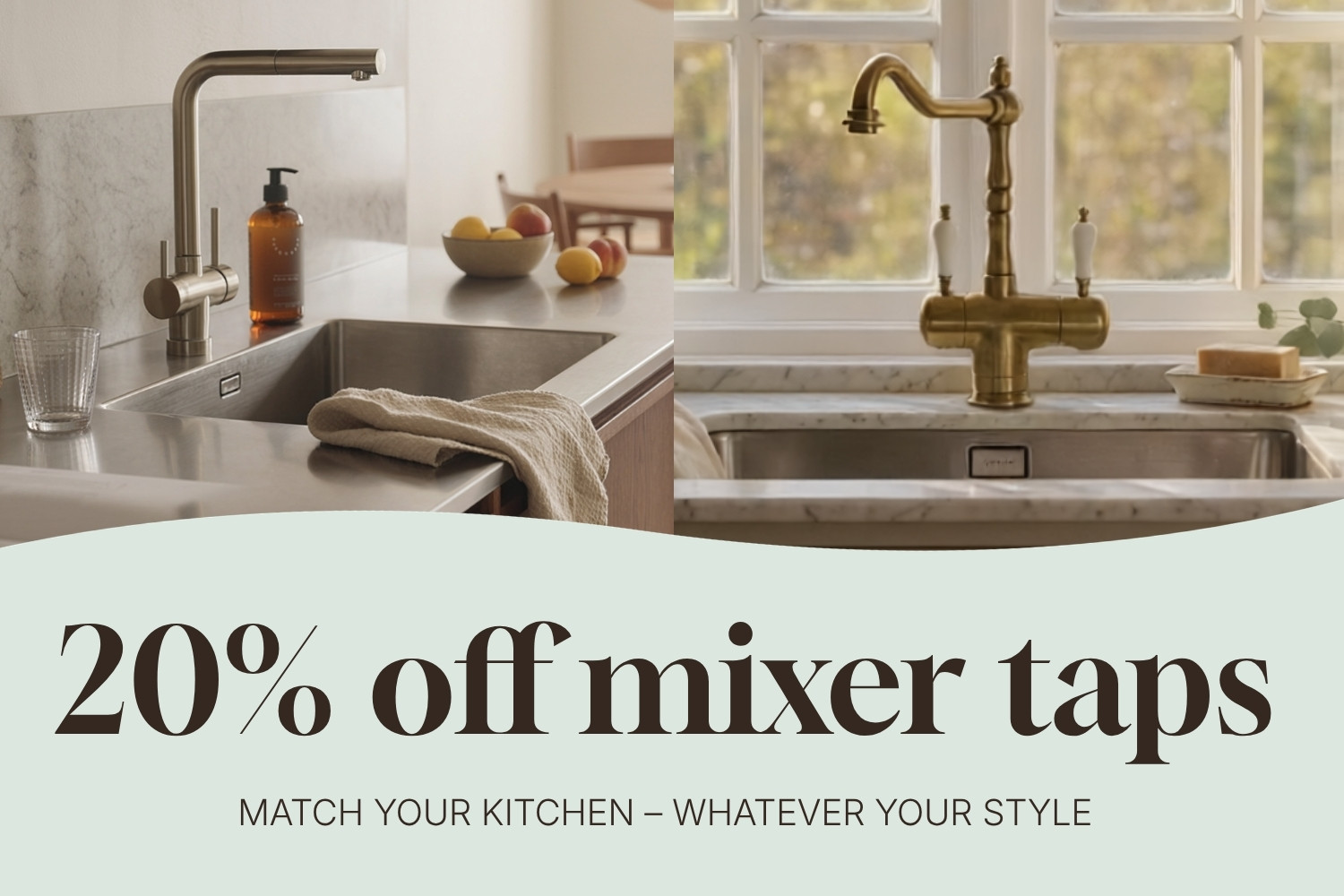 Kitchen mixer tap