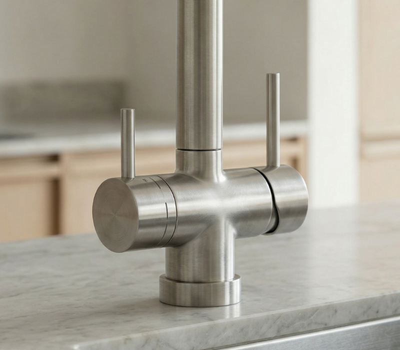 Kitchen mixer tap with dishwasher shut-off