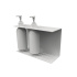 Soap pump holder Hold Double incl. Bottles - White Soap pump holder Hold Double incl. Bottles - White
