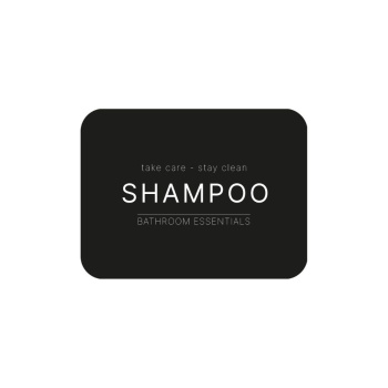 Adhesive Label - Shampoo - Matte Black